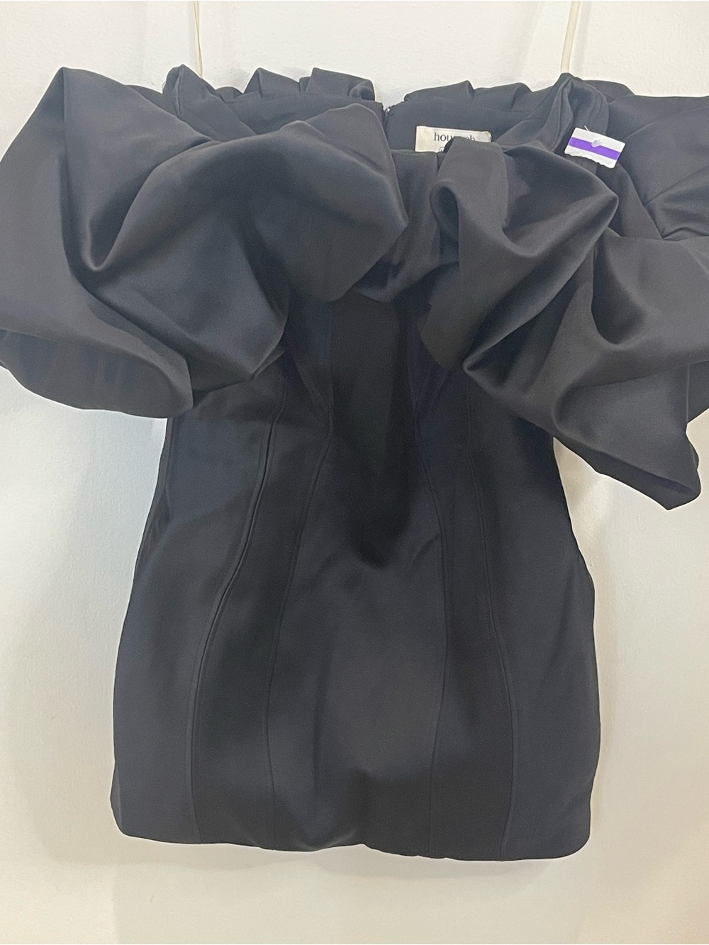 Selena Puff Shoulder Satin Dress - House of CB - size XS - new w/o tags - Picture 2 of 6